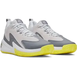 Under Armour "CURRY 3Z 25 SDE", Herren, Gr. 49,5, halo gray, lumin gelb, titan gray, Leder, Synthetik, Textil, Schuhe