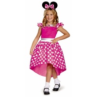 Disney Offizielles Premium Rosa Minnie Mouse Kostüm Kinder Maus Kostüm Mädchen Minnie Mouse Kleid Mädchen Faschingskostüme fur Kinder Karneval Halloween Geburtstag Größ M