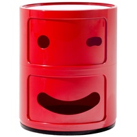 Kartell Componibili Container zwinkernd, Kunststoff, Rot, 32 x 32 x 40 cm