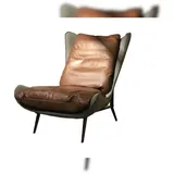 KAWOLA Sessel ERIO Cocktailsessel Vintage-Leder braun