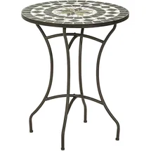 Dehner Gartentisch Ø 60 x 72 cm Braun/Grau/Weiß