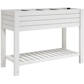 vidaXL Hochbeet Weiß 110x45x79 cm Polypropylen