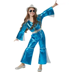 tectake® Mädchenkostüm Glitzerndes Disco Starlet