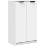 vidaXL Schuhschrank Weiß 59x35x100 cm Holzwerkstoff