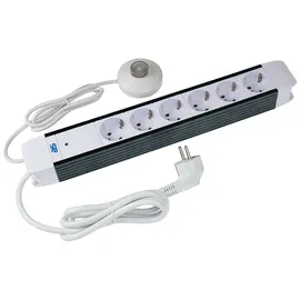 as - Schwabe as Schwabe 18670 Steckdosenleiste mit Schalter weiß Schwarz Schutzkontakt 1St.