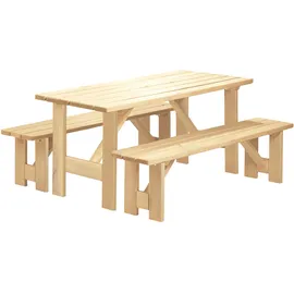 Wilk Kindergarnitur Holz ROBUSTO KID 118 cm Sitzgruppe Garten Kinder