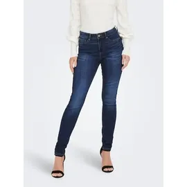 Only Damen Onlwauw Mid Sk DNM Bj581 Noos Jeans, Dark Blue Denim, L / 32L EU