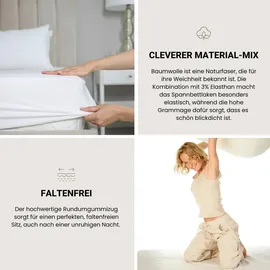 SCHIESSER Spannbettlaken Jersey-Elasthan 100 x 200 cm Hellgrau