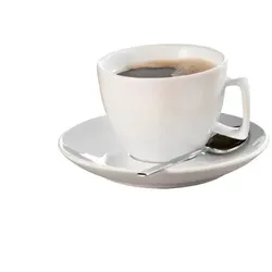 Caterado 6x Kaffee-/Cappuccino-Tasse, Inhalt: 0,20 ltr., mit Untertasse, Form CREMA, UNI WEISS