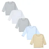 TupTam Unisex Baby Langarm 5er Pack, Farbe: Junge 2, Größe: 50 - 50