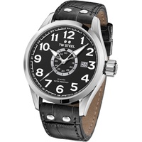 TW Steel Unisex Erwachsene Analog Quarz Uhr mit Leder Armband VS51