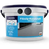 Plid® Flüssigkunststoff Innen & Außen, Silbergrau 2,5L - Flüssiger Kunststoff - Schutzschicht für Boden & Wand- Betonfarbe Wasserfest - Bodenbeschichtung Terrasse, Werkstatt, Keller - Flüssig PVC