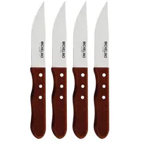 Michelino Jumbo Steakmesser Set 4-tlg. Edelstahl poliert Wellenschliff