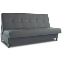 Schlafsofa Bella mit Schlaffunktion - 3 Sitzer Sofa, Couch mit Bettkasten, Bettsofa, Schlafsofa, Polstersofa, Couchgarnitur (Graphit (Inari 94))