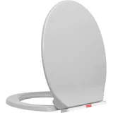 Toilettensitz Mit Absenkautomatik Quick-release Hellgrau Oval