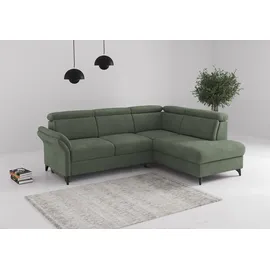 sit&more Ecksofa SIT & MORE "Glendale, L-Form", jungle, B:247cm H:84cm T:193cm, 90% Polyester, 10% Polyamid, Sofas, Ecksofa, inkl. Kopfteilverstellung, wahlweise mit Vorziehsitz und Bettkasten