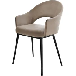 2er-Set Hotelstuhl | Samt | Taupe | Samtstuhl, Hotel Stühle, Restaurant Stühle