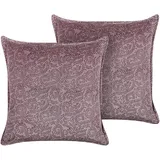 Beliani Kalmia Dekokissen 45 x 45 cm Rosa