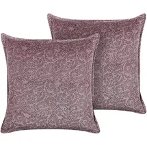 Beliani Kalmia Dekokissen 45 x 45 cm Rosa