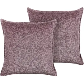 Beliani Kalmia Dekokissen 45 x 45 cm Rosa