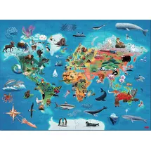 HABA 2013400001 - Puzzle Weltkarte, 100 Teile