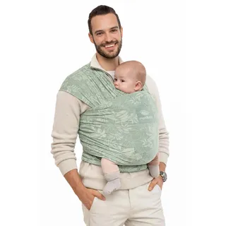 manduca Sling - Babytragetuch - Elastische Babytrage für Neugeborene von der Geburt bis zu 15 kg - Bio-Baumwolle, ohne Elastan - grün