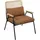 Svita Loungesessel THEA Polyester 62 x 83 x 66 cm Braun mit Kissen