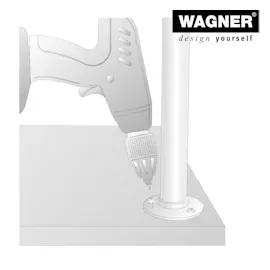 Wagner Regalträger Industrial Pipe Ø 3,25 cm x 12 cm Schwarz