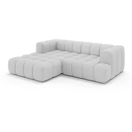 homsy by ana johnson Ecksofa HOMSY BY ANA JOHNSON "»XL« BOUBELLE L-Form extra tief, Design: Bubble-Optik, Breite 247cm", hellgrau, B:247cm H:75cm T:191cm, 100% Polyester, Sofas, Ecksofa, hoher Sitzkomfort dank Wellenunterfederung, XL Sitztiefe 100 cm