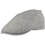 Breiter Herren Schiebermütze, Flatcap, Schirmmütze 100% Leinen, Futter aus 100% Baumwolle, Leicht & Bequem Blau 58 - 58