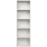 furni24 Bücherregal 40 x 24 x 132 cm Weiß