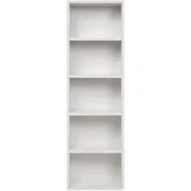 furni24 Bücherregal 40 x 24 x 132 cm Weiß
