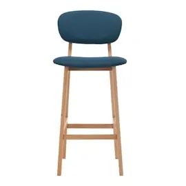 vidaXL Barhocker 2 Stk. Blau Stoff