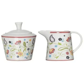 Ritzenhoff & Breker Milch- und Zuckerset Shanti (2-tlg), Porzellan, 160 ml, spülmaschinengeeignet weiß