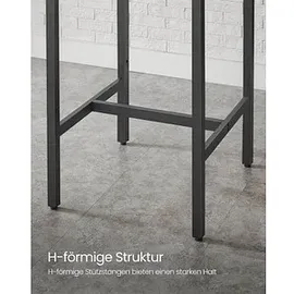 VASAGLE Stehtisch quadratisch 60 x 60 x 92 cm Braun/Schwarz