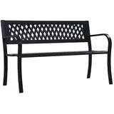 vidaXL Gartenbank 120 x 51 x 76 cm Schwarz