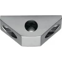 DENI Stangenführung zu Untersatz Vario f.Rundstange 10mm silber elox.DENI