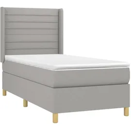 vidaXL Boxspringbett 100 x 200 cm Hellgrau