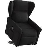 vidaXL Relaxsessel mit Aufstehhilfe Polyester 87 x 100,5 x 87 cm Schwarz