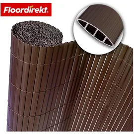 Floordirekt PVC Sichtschutzzaun 150 x 300 cm Braun