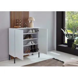 MID.YOU Sideboard Mailand Set 7 Weiß/Weiß Hochglanz