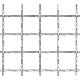 vidaXL Wellengitter 50 x 50 cm Edelstahl