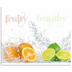 Küchenrückwand ARTLAND "Fruchtig erfrischend gesund Fruchtmix", bunt, B:60cm H:50cm, Aluminium, Spritzschutzwände, Alu Spritzschutz mit Klebeband, einfache Montage