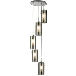 Decken Lampe Leuchte Silber Chrom Flur Büro Schlaf Wohn Zimmer Beleuchtung