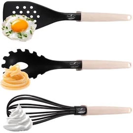 STONELINE Küchenhelfer Set 6-teilig Nylon Schwarz/Braun