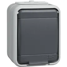 Elso Steckdose 1-f. AP44 licht-/basaltgrau