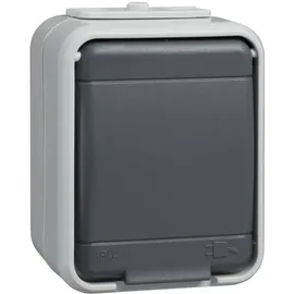 Elso Steckdose 1-f. AP44 licht-/basaltgrau