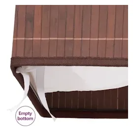 vidaXL Bambus-Wäschekorb Rechteckig Braun