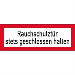 Aufkleber Rauchschutztür stets geschlossen halten, Folie, 297x105 mm