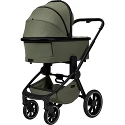 Kombi-Kinderwagen MOON "Resea+", Baby, grün (moss), Polyester, Kinderwagen, mit Sportsitz